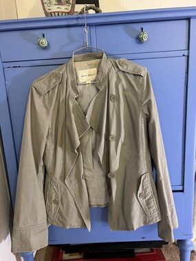 Banana Republic Light Olive Women's Trench-Style Utility Jacket
